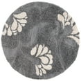 thumbnail image 4 of SAFAVIEH Florida Teodor Floral Shag Runner Rug, Grey/Beige, 2'3" x 7', 4 of 10
