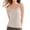 Beige, variant on Ribbed Tank Tops for Women Built in Bra High Neck Racerback Shelf Bra Summer Camisole Yoga Shirts Sleeveless Undershirt Pink Size M