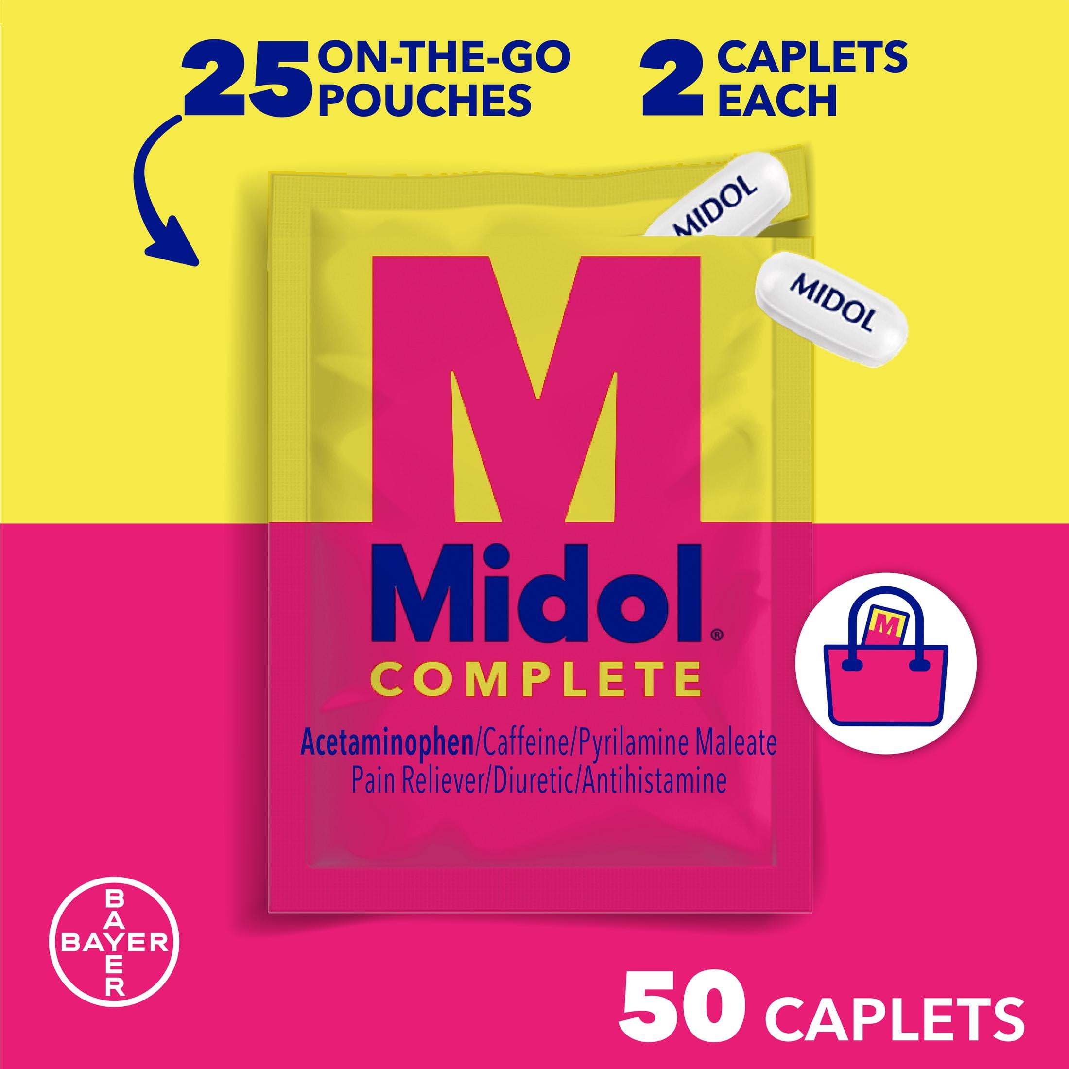 Midol Complete on The Go, For Relief of Menstrual Pain, 25 Pouches