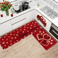 thumbnail image 4 of Red Valentines Kitchen Mats 2 Piece Valentines Day Kitchen Rugs Home Kitchen Decor Love Heart Kitchen Floor Mat, 4 of 6