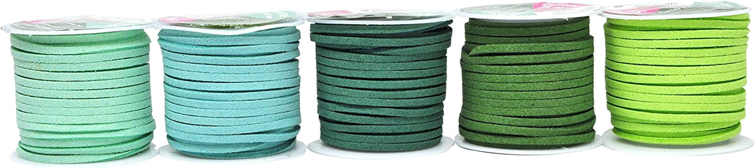 Mandala Crafts 138 Yards 2.65mm 25 Assorted Faux Suede Cord - Flat Vegan Leather Cord for Jewelry Making Beading - Leather String Cord Leather Lace for Necklace Bracelet 25 Assorted Color 2.65mm 138 Yards