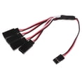 thumbnail image 1 of kusrkot 150MM Triple 4-Way Servo Extension Y Câble pour Pièces de Voiture JR RC, 1 of 6