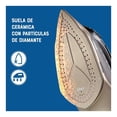thumbnail image 2 of Plancha Oster De Vapor Pressxpress Suela de Cerámica y Partículas de Diamante Negro, 2 of 4