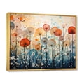 thumbnail image 2 of Designart "Coral Dandelion Floral Euphony II" Floral Floater Framed Wall Art Living Room, 2 of 7