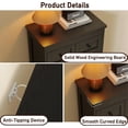 thumbnail image 3 of Akaber 43.3'' Tall Dresser for Bedroom, Wood 6 Drawer Dresser with Anti-Tip Kit, Storage Organizer, Black, 3 of 8
