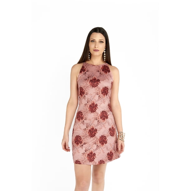 VESTIDO ROSA CON ESTAMPADO DE FLORES Mundo Terra 019689