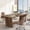 Brown, variant on Finmind 8FT Conference Table for 10 People, Large Wooden Meeting Table with Strong Metal Frame for Office, Walnut