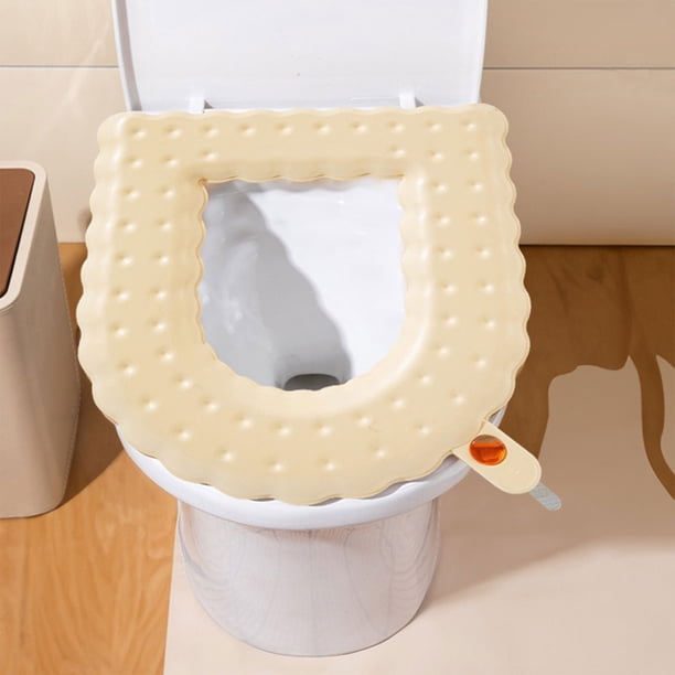 Fiudx Ofertas de la semana Asiento De Inodoro De Aromaterapia, Asiento De Inodoro Plegable Engrosado para El Hogar con 1 Cuenta De Aromaterapia, Tapa De Inodoro con Mango Portátil para Todas Las Esta