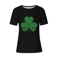 thumbnail image 3 of Mujeres Manga Corta de Verano Tops Impreso Sudadera Casual, Cuello Redondo Blusa Ligera para la Primavera Y el Verano, 3 of 4
