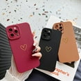 thumbnail image 6 of for iPhone 13 Pro Case for Women Girls Cute Design Soft Silicone Camera Protection Protective Lovely Heart Phone Case for iPhone 13 Pro 6.1" (Brown), 6 of 16