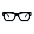 thumbnail image 3 of Retro Vintage Style Thick Plastic Horn Rim Blue Light Filter Computer Glasses Black, 3 of 8