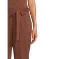 thumbnail image 4 of Time and Tru Women's Short Sleeve Knit Jumpsuit with Belt, 4 of 5