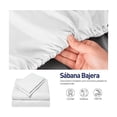 thumbnail image 3 of Juego De Sabanas Individuales 100% Poliéster Microfibra 3 Pz Color Blanco, 3 of 5