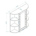 thumbnail image 5 of S-HOME Wall Mounted White Bathroom Medicine Cabinet with Mirror Door, 6 Open Shelves, Adjustable Storage, 5 of 7