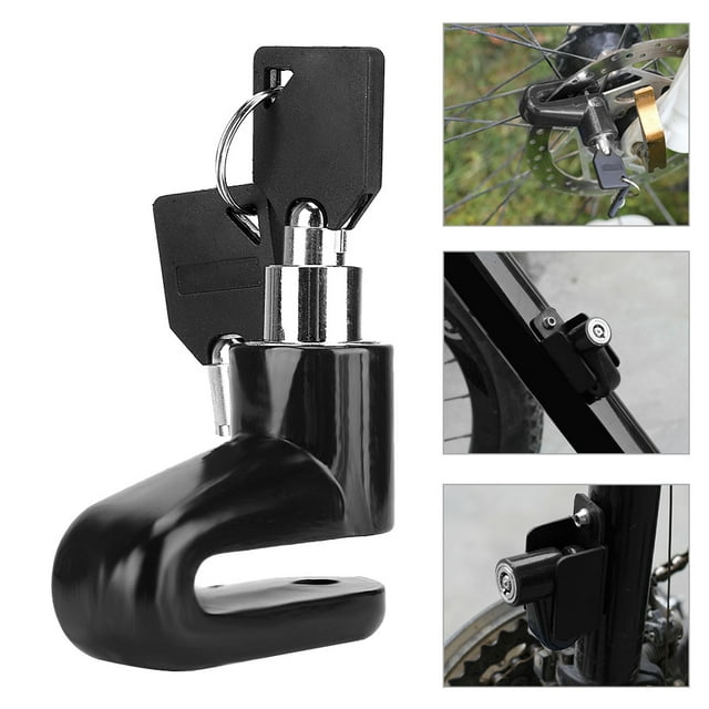 Seguridad Scooter Motocicleta, Antirrobo Bicicleta De Servicio Pesado Alarma Bicicleta Bloqueo Con Rueda De Freno Disco Rotor Bloqueo Rojo