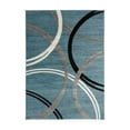 thumbnail image 2 of World Rug Gallery Contemporary Abstract Circles Design Blue 8'8"x12' Area Rug, 2 of 7