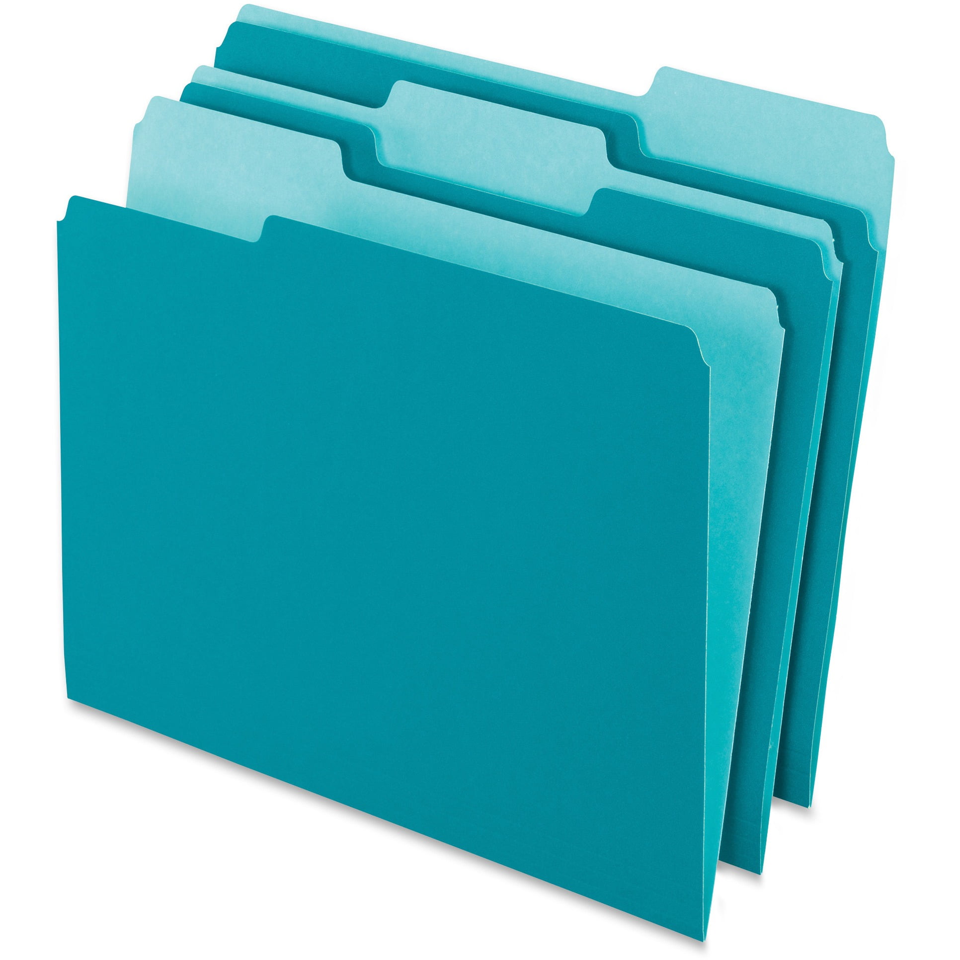 Pendaflex, PFX15213TEA, Twotone Color File Folders, 100 / Box, Teal
