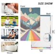 thumbnail image 6 of Yayeee 2 Pack Hand Towels for Bathroom 100% Cotton 16" x 28" Soft Absorbent Kitchen Towel, Colorful Road at Night, 6 of 7