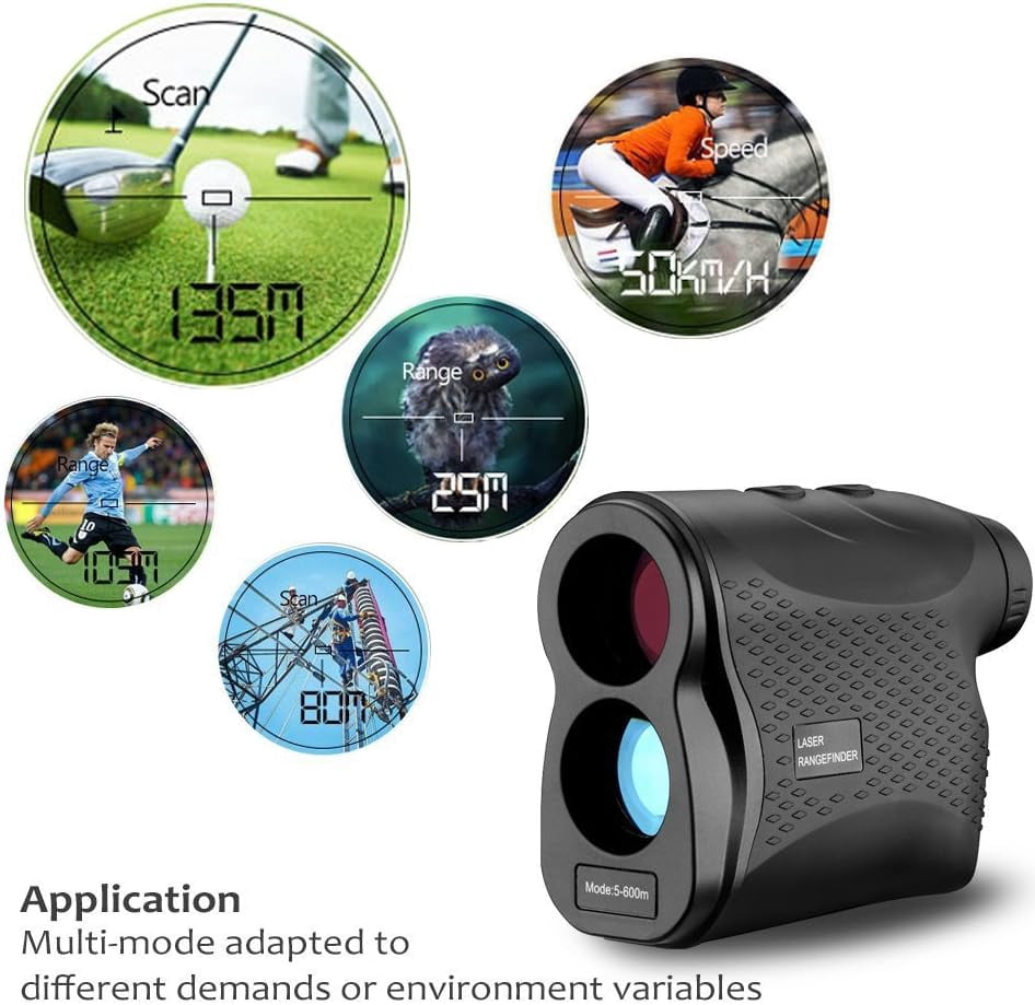 BOAYAL Golf Rangefinder 600 Yards with Slope Flag Lock 6X Magnification Laser Range Finder for Golf Hunting Measurment Tool