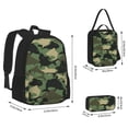 thumbnail image 2 of Disketp Camouflage Shark Mochila Estampada de Gran Capacidad con Lonchera y Estuche, Set de 3 Piezas para Estudiantes, 2 of 7
