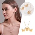 thumbnail image 1 of WILLBEST Aretes Mujer Pequeños Simplicity Conjunto De Collar Y Aretes Collar De Ópalo Temperamento De Moda Conjuntos De Aretes De Fritilaria Blanca Para Mujer, 1 of 5