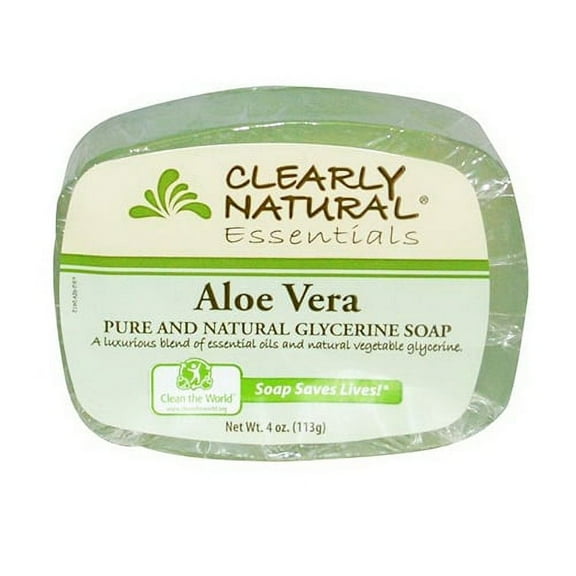 Clearly Natural Glycerine Bar Soap, Aloe Vera, 4 Oz, 3 Pack