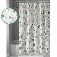 thumbnail image 3 of Gray Botanical Shower Curtains for Bathroom Waterproof Fabric Bath Curtains Decor Bath Tub Curtain Rustic Spring Summer Floral Leaves Decorative Shower Curtain Sets with 12 Hooks, 72x72 Inch, 3 of 6