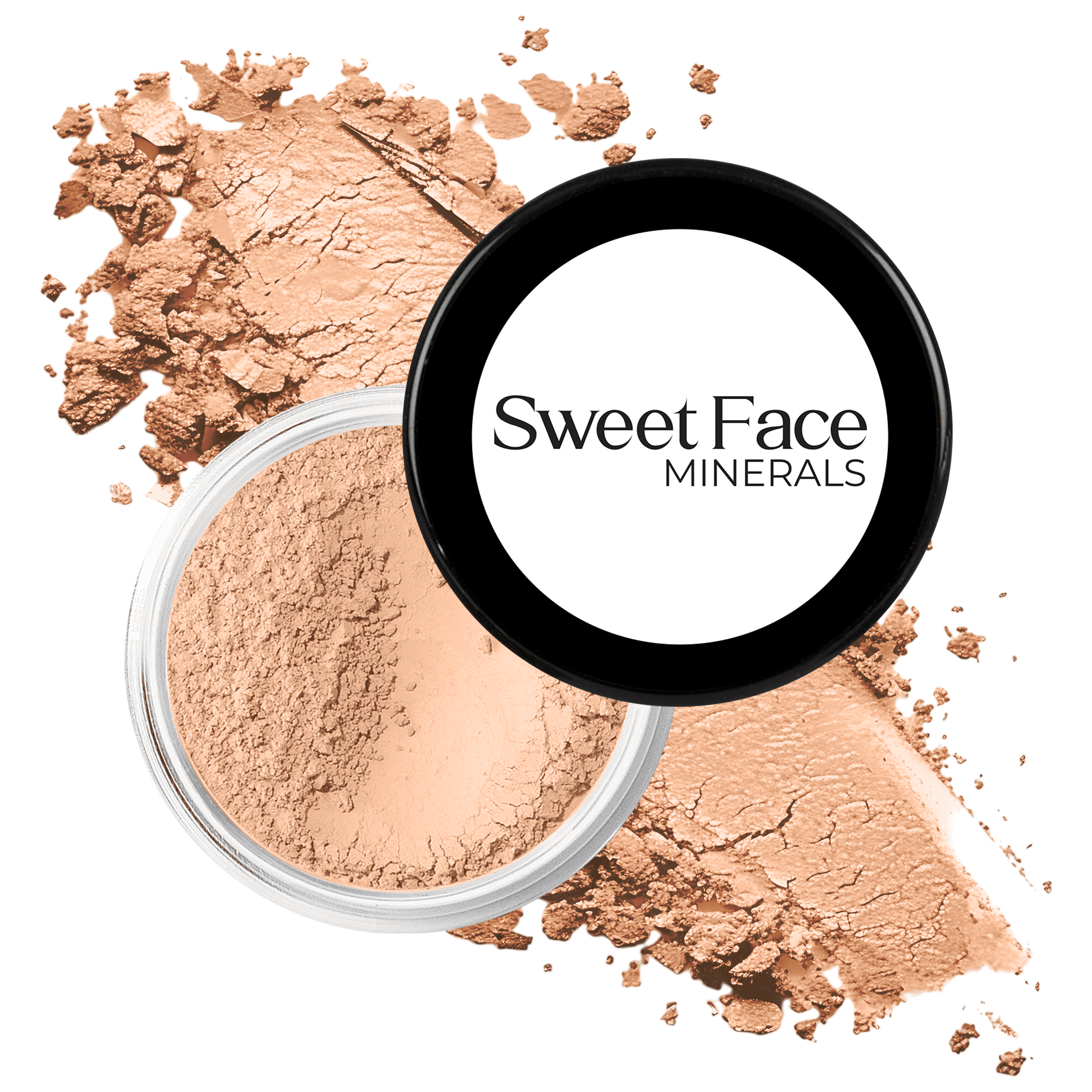 FOUNDATION & CONCEALER DUO (DEEP TAN & MEDIUM CONCEALER) Mineral Makeup Kit Full Size Set Matte Bare Face Sheer Powder Cover