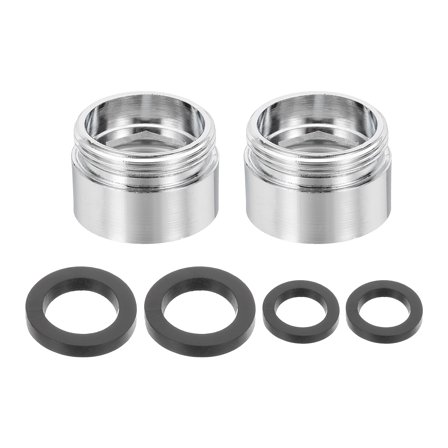 2Pcs Faucet Aerator Adapter, 1/2" Female to M22 Male with Washer, 15mm Length