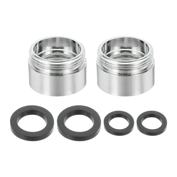 2Pcs Faucet Aerator Adapter, 1/2" Female to M22 Male with Washer, 15mm Length