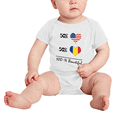 thumbnail image 2 of 50% Romanian + 50% American = 100+% Beautiful Cute Baby Clothing Bodysuits For Boy Girl, 2 of 5