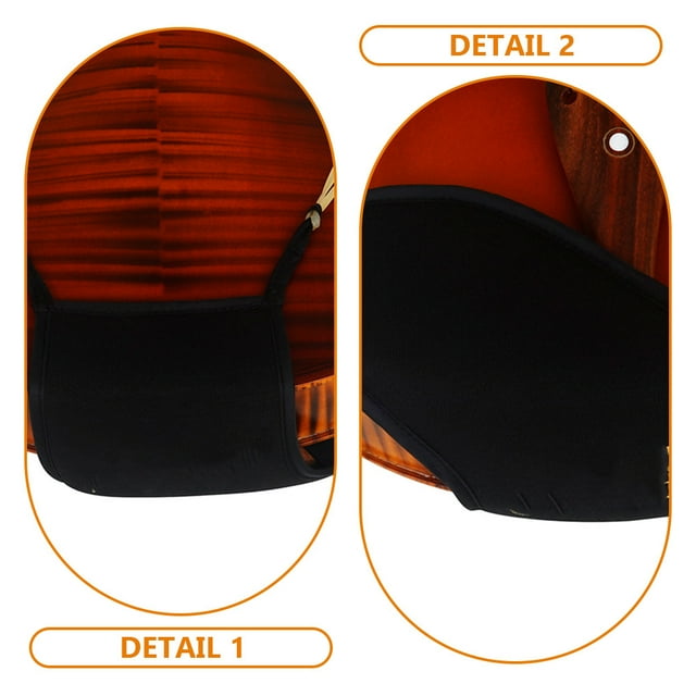 OULII Coussin de Repos en Coton pour Violon, Soulage la Pression des Épaules, Noir
