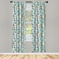 thumbnail image 3 of Ambesonne Modern Curtains, Geometrical Triangles, Pair of 28"x95", Multicolor, 3 of 5