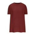 thumbnail image 4 of Puntoco Tops Blouses for women Clearance 2025,Women's Short Sleeve Round Neck Casual Pullover Top Wine XL(XL), 4 of 6