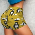 thumbnail image 4 of Wukai Cartoon Bear Yellow Print Pack Biker Shorts for Women Yoga Workout Gym Running Scrunch Active Shorts-Small, 4 of 8