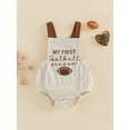 thumbnail image 4 of Newborn Football Romper Baby Boy Girl My 1st Football Season Embroidery Corduroy Overalls Infant One Piece Bodysuit Game Day Outfit, 4 of 8