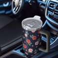 thumbnail image 6 of 40oz Pioneer Flower Floral Print Pattern Insulated Tumbler with Handle, BPA-Free Leak Proof Lid and Straws, Double Wall Vacuum, Hot 12h/Cold 34h, 6 of 6