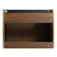 thumbnail image 5 of Fine Fixtures Oakville 30 in. W x 18 in. D x 33 in. H Wall Mounted Bathroom Vanity in Walnut Ebony with White Ceramic Sink - Satin Brass hardware, 5 of 8