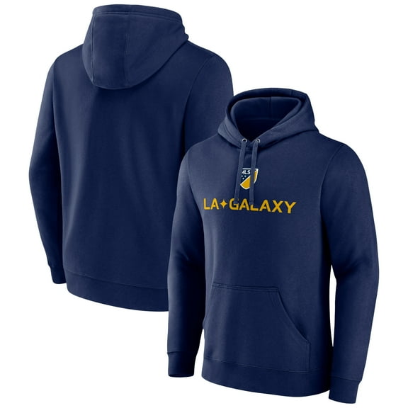 Men's Navy LA Galaxy Shielded Logo Pullover Hoodie