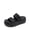 ALL BLACK, variant on Women's Platform Slip on Adjustable Sandals Lightweight Comfortable Non-Slip Vacation Beach Chunky Open Toe Wedges for Summer Waterproof Shoes