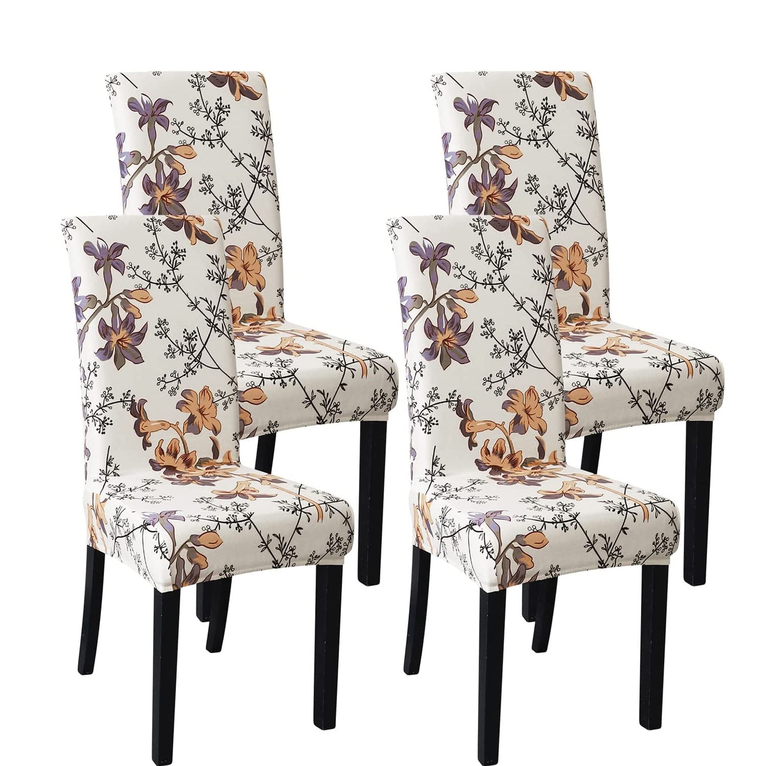 Chair Covers for Dining Room Set of 4,Stretch Kitchen Chair Slipcover 4