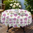 thumbnail image 4 of Pioneer Flower Floral Print Pattern Round Tablecloth 70"x70", Wrinkle Resistant Wipeable Table Cover for Kitchen Dining Room Picnic Patio and Party, 4 of 6