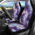 thumbnail image 2 of KUIFORTI 4Pcs Car Seat Covers Full Set Purple Tie Dye Car Seat Cover Set Easy Install Auto Front Rear Seat Covers Protectors Washable, 2 of 6