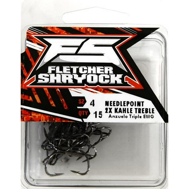 Eagle Claw LPS9494 Fletcher Shryock Kahle Treble Hook, Size 4