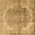 thumbnail image 1 of Ahgly Company Indoor Square Medallion Brown Traditional Area Rugs, 6' Square, 1 of 4