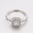 thumbnail image 2 of Anillo cuadrado de diamantes de imitación Exquisita aleación Anillos Joyas Mujeres Regalos (Blanco) (7) -181662.02 Likrtyny Para estrenar, 2 of 7