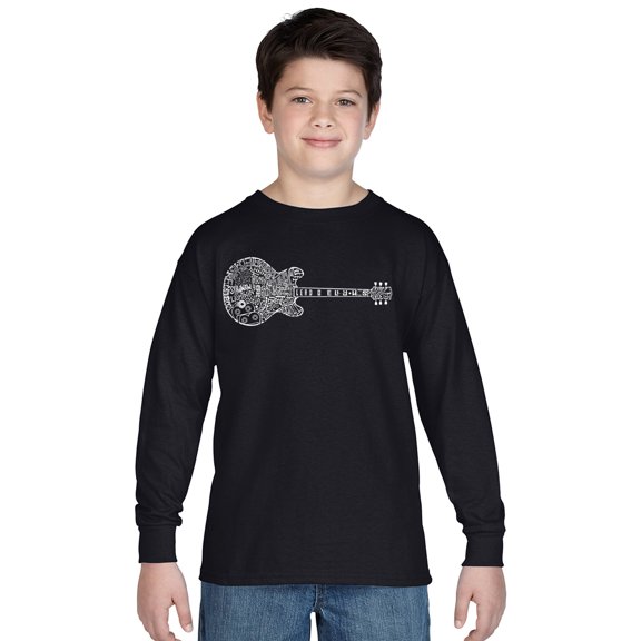 LA Pop Art Boy's Word Art Long Sleeve - Blues Legends