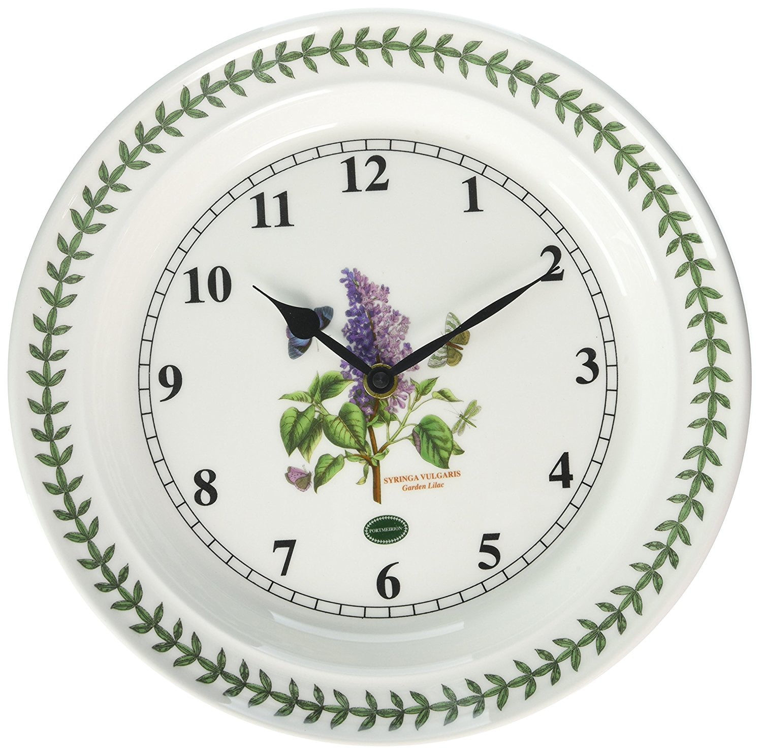 Botanic Garden Kitchen 10inch Wall Clock, 101/2Inch porcelain clock