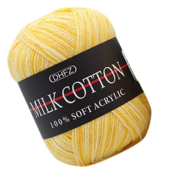 50g/Ball Coloré 3 Plis Fait à la Main DIY Écharpe Couverture d'Oreiller Tricoter au Crochet Doux Fil de Coton au Lait