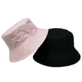 thumbnail image 2 of Lroveb Women Men Bucket Hats Double Wearing Fisherman Hat Male Korean Version Simple Casual Pot Female Solid Color Light Plate Visor Couple Sun Hat, 2 of 3